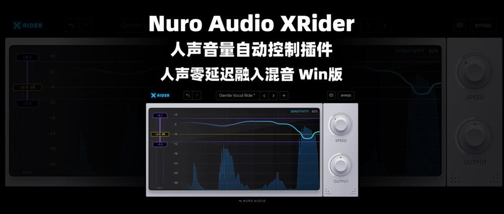 Nuro Audio XRider 人声音量自动控制插件 人声零延迟融入混音 Win版-彦逸分享小站